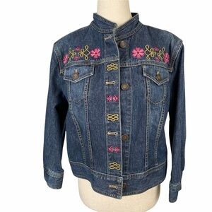 Jones Wear Jeans Embroidered Jean Jacket